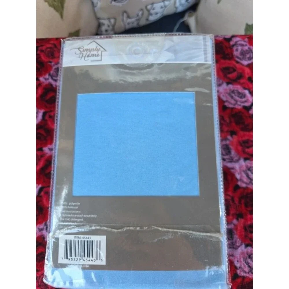 Simply Home Solid Pillowcase Set Light Blue Microfiber 20x30 New